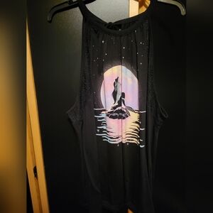 XXXL Black Sleeveless Disney's The Little Mermaid Top